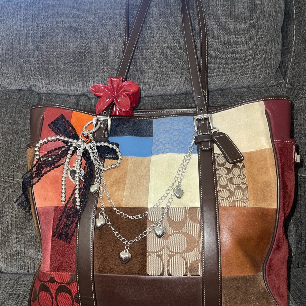 Vintage Coach Patchwork Tote Bag